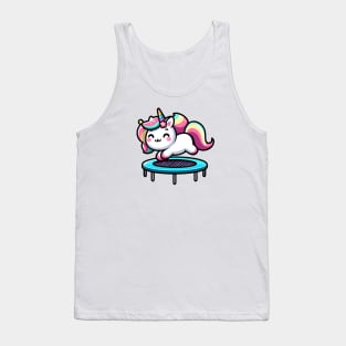 Trampoline Unicorn Olympics 🦄 - Bounce into Cuteness! Tank Top